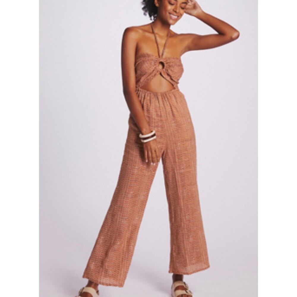 NWT Anthropologie Faithful Malaika Linen Jumpsuit